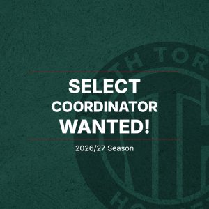 Select Coordinator Wanted — 2026/27 Season recruitment graphic on NT Hockey dark green background