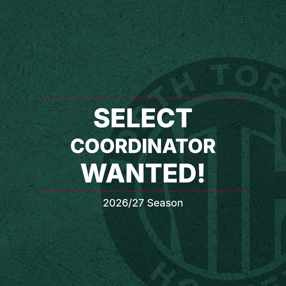 Select Coordinator Wanted — 2026/27 Season recruitment graphic on NT Hockey dark green background